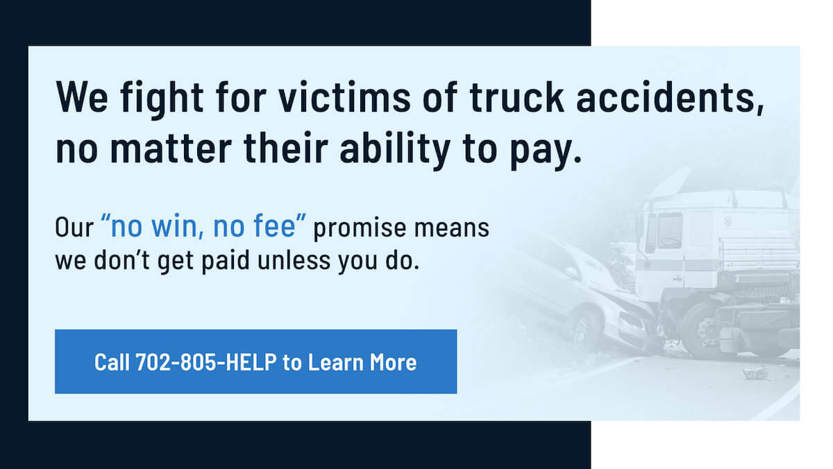 We fight for victims of truck accidents - Las Vegas truck accident attorneys